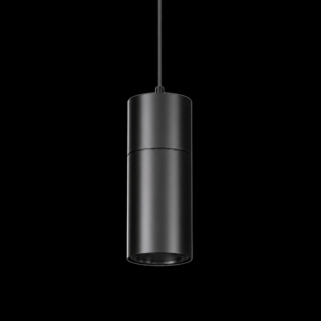narrow beam cylinder track light for gallery accent lighting