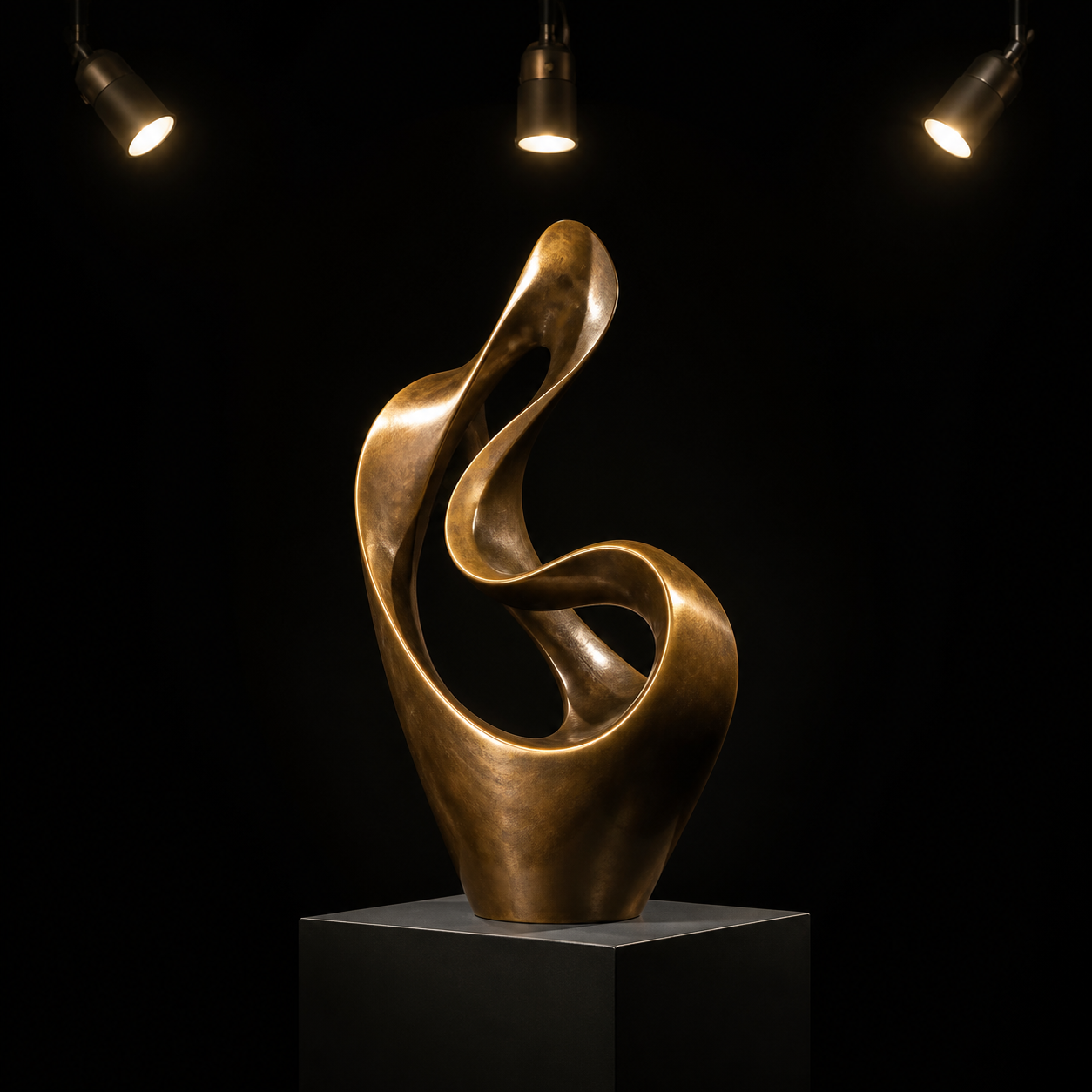 sculpture accent lighting with track spots