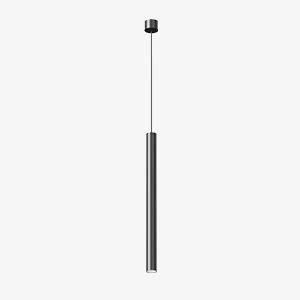 ENCORE NOVA Cylinder 30mm diameter LED pendant light with a slidable pendant cord and low glare UGR 6 for restaurant over-table lighting