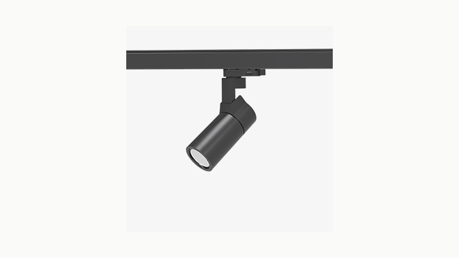 FLEX-Zoomable LED track light with fifteen to forty degree beam for clothing store rails and folding tables